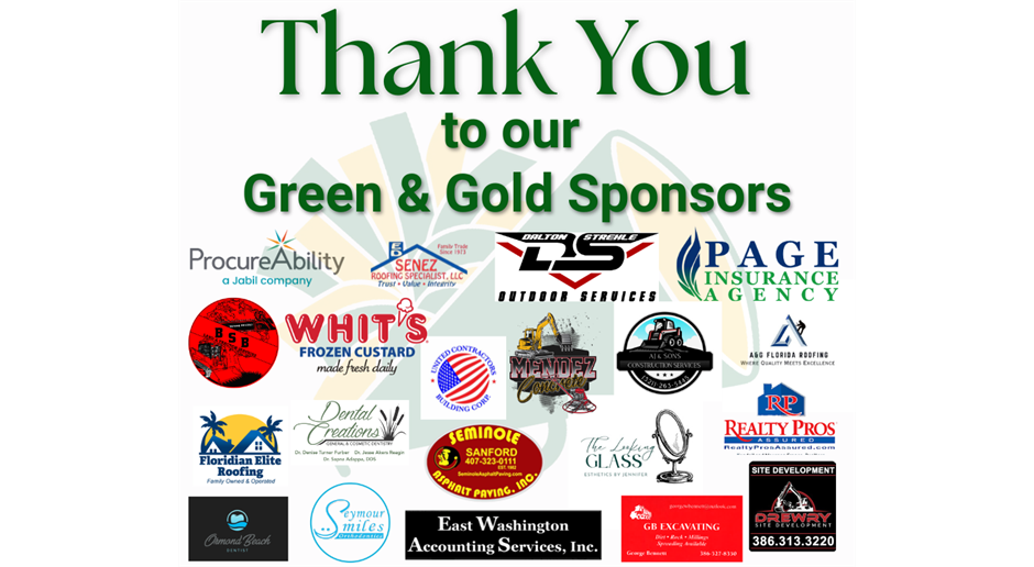 2025 Green and Gold Cheer Sponsors